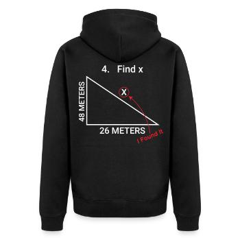 I Love Math - Unisex Premium Organic Zip Hoodie - black - Back - Nico (187cm)