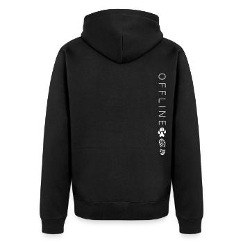OFFLINE Dog Walk Motif - Veste à capuche bio Premium Unisexe - noir - Dos - Nico (187cm)
