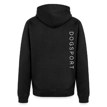 DOGSPORT Motif de sports canins - Veste à capuche bio Premium Unisexe - noir - Dos - Nico (187cm)