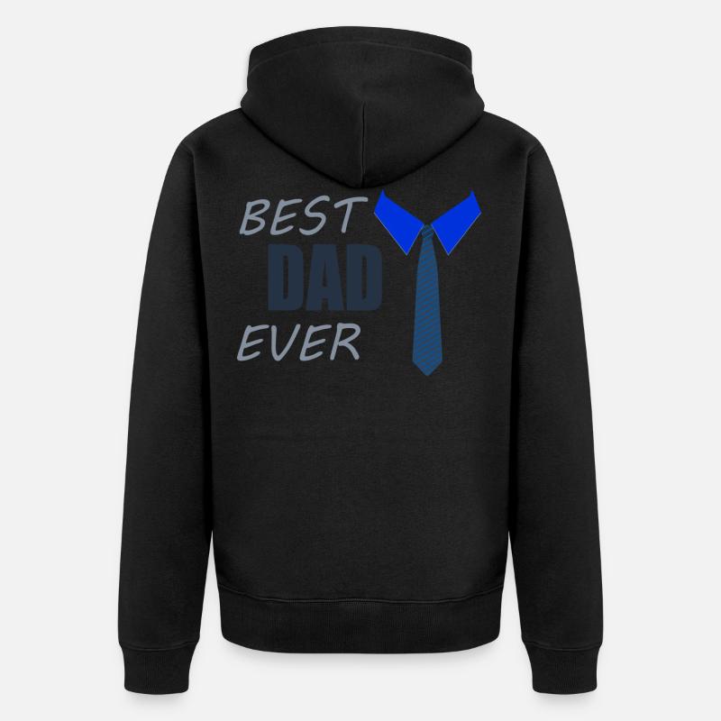 LE MEILLEUR PAPA JAMAIS - Veste à capuche bio Premium Unisexe - noir
