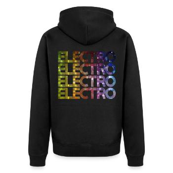 ELECTRO Music party techno Festival de cadeaux - Veste à capuche bio Premium Unisexe - noir - Dos - Nico (187cm)