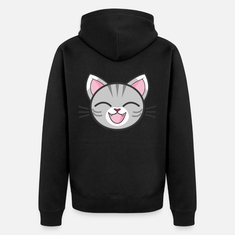 Chat qui rit - Veste à capuche bio Premium Unisexe - noir