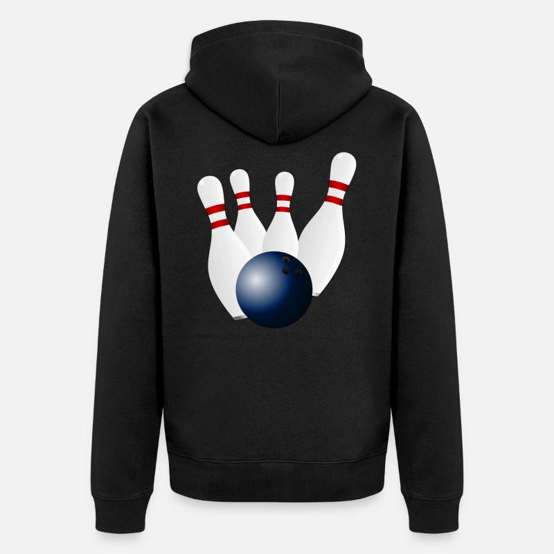 Bowling - Veste à capuche bio Premium Unisexe - noir
