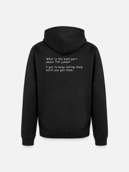Network admin - TCP Joke - Unisex Premium Organic Zip Hoodie - black