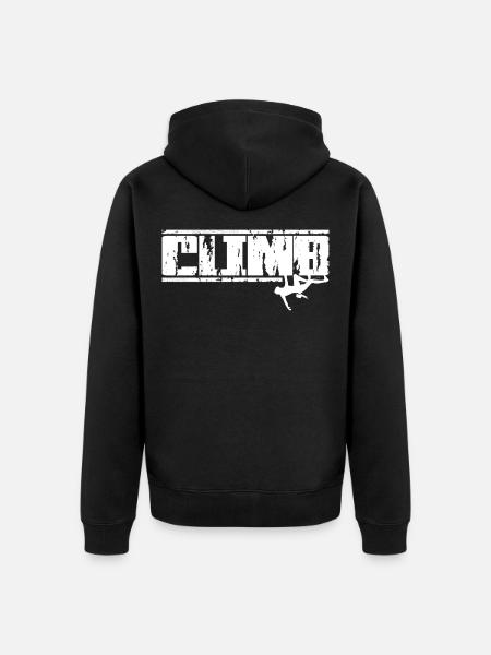 Climb - Unisex Premium Organic Zip Hoodie - black