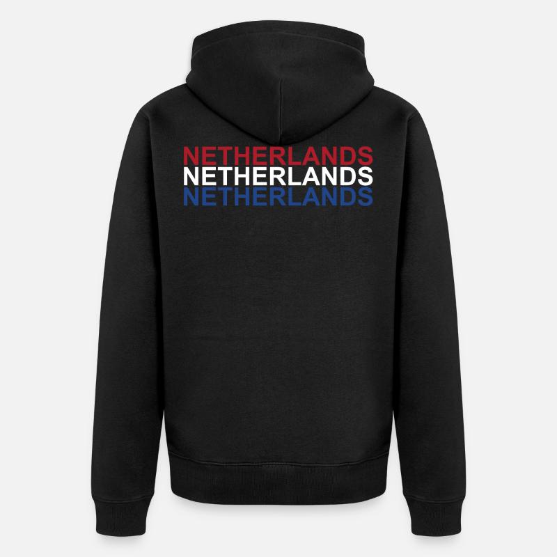 Holland - Unisex Premium Bio Zip Hoodie - Schwarz