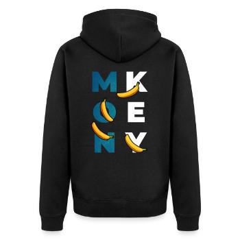 Cadeau de banane singe banane singe banane - Veste à capuche bio Premium Unisexe - noir - Dos - Nico (187cm)