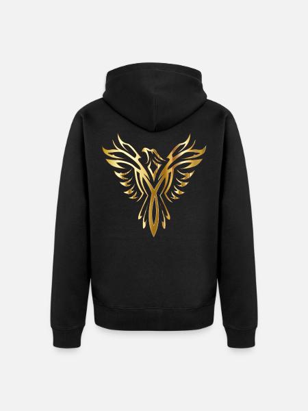Phoenix Gold Ultimate - Unisex Premium Bio Zip Hoodie - Schwarz