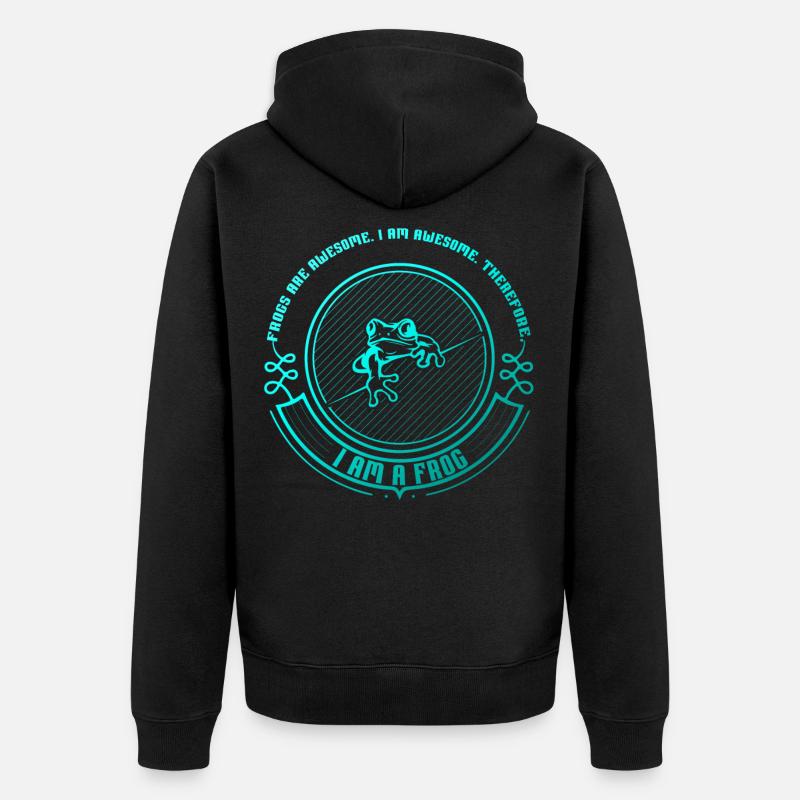 grenouille - Veste à capuche bio Premium Unisexe - noir