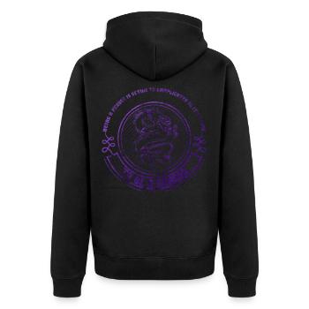 Drache - Unisex Premium Bio Zip Hoodie - Schwarz - Hinten - Nico (187cm)