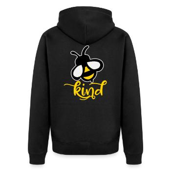 Bin Good Bullying Awareness Gift - Unisex Premium Organic Zip Hoodie - black - Back - Nico (187cm)