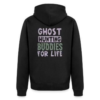 Ghost Hunter Polafe für immer Geschenk - Unisex Premium Bio Zip Hoodie - Schwarz - Hinten - Nico (187cm)