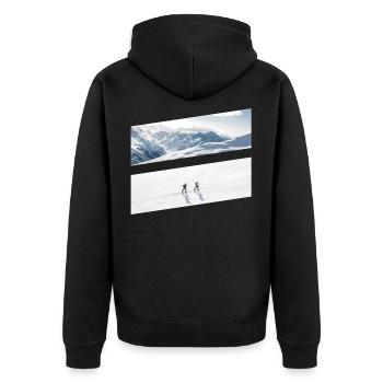 Tour de ski - Veste à capuche bio Premium Unisexe - noir - Dos - Nico (187cm)