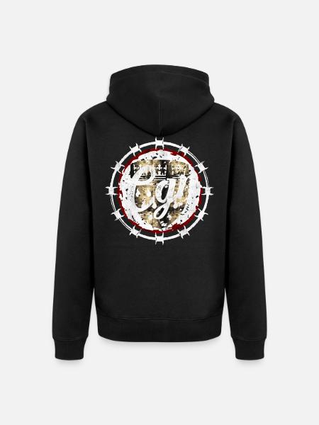 CGN Bloot - Unisex Premium Organic Zip Hoodie - black