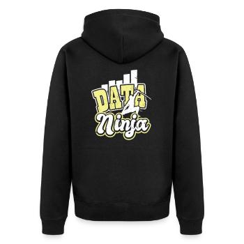 Data Ninja Business Analyst Gift - Unisex Premium Organic Zip Hoodie - black - Back - Nico (187cm)