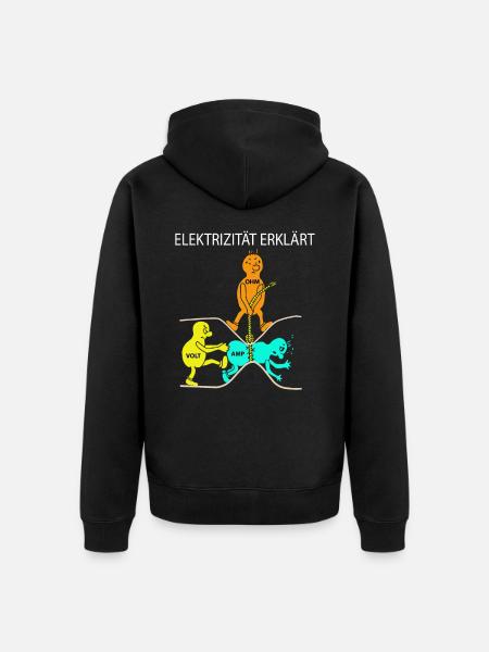 L'électricité clarifie simplement - Veste à capuche bio Premium Unisexe - noir