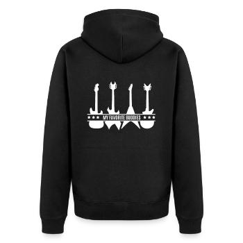 Guitare - guitare - Veste à capuche bio Premium Unisexe - noir - Dos - Nico (187cm)
