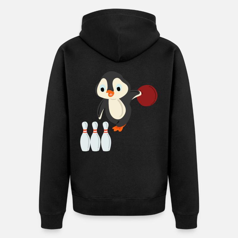 Bowling Penguin - Veste à capuche bio Premium Unisexe - noir