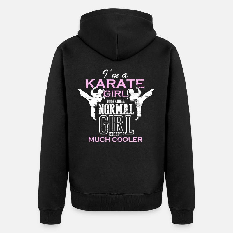Karate - Unisex Premium Bio Zip Hoodie - Schwarz