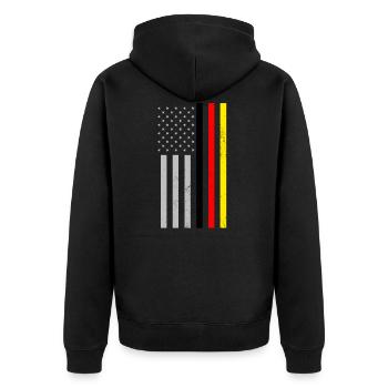 Cadeau de drapeau américain - Veste à capuche bio Premium Unisexe - noir - Dos - Nico (187cm)
