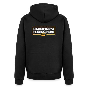 Mode de jeu harmonique sur cadeau - Veste à capuche bio Premium Unisexe - noir - Dos - Nico (187cm)
