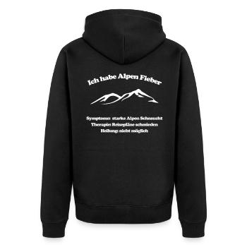 Fièvre des montagnes des Alpes - Veste à capuche bio Premium Unisexe - noir - Dos - Nico (187cm)