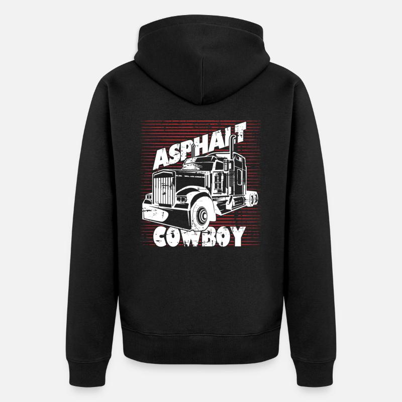 Cowboy asphalte - Veste à capuche bio Premium Unisexe - noir