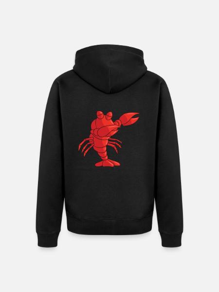 Red Lobster Dabbing Lobster Gift - Unisex Premium Organic Zip Hoodie - black