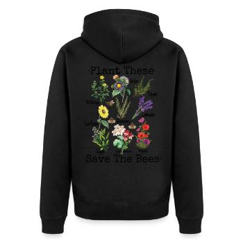 Sauvez la chemise d'abeilles Plantez ces sauvez les abeilles - Veste à capuche bio Premium Unisexe - noir - Dos - Nico (187cm)