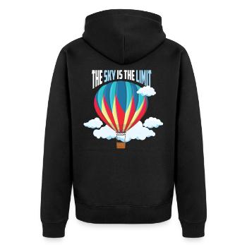 Balloon - Le ciel est la limite - Veste à capuche bio Premium Unisexe - noir - Dos - Nico (187cm)