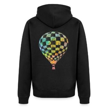 Ballon - rétro - Veste à capuche bio Premium Unisexe - noir - Dos - Nico (187cm)