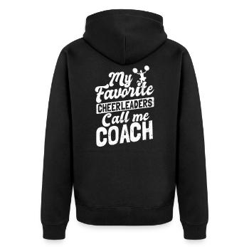 Cheer Coach Mes pom-pom girls préférées Call Me Gift - Veste à capuche bio Premium Unisexe - noir - Dos - Nico (187cm)