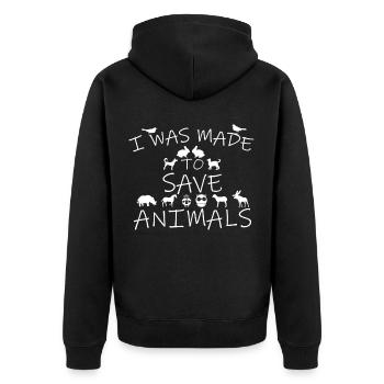 Animaux De Protection des animaux Amoureux des animaux - Veste à capuche bio Premium Unisexe - noir - Dos - Nico (187cm)