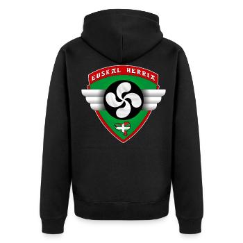 pays basque - Veste à capuche bio Premium Unisexe - noir - Dos - Nico (187cm)