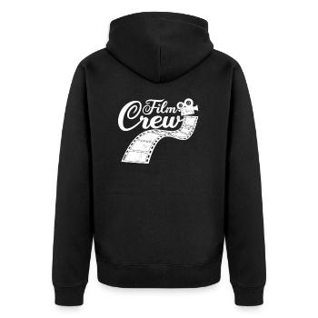 Filmmaker Film Crew Gift - Unisex Premium Organic Zip Hoodie - black - Back - Nico (187cm)