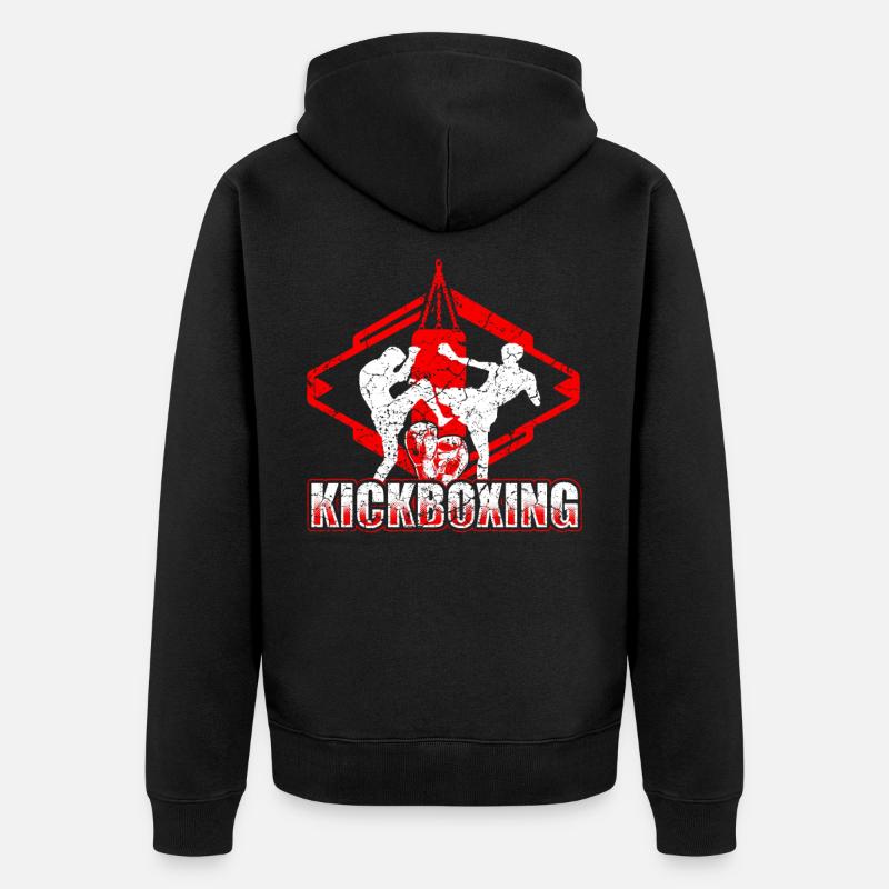 Kickboxing Kickboxer - Veste à capuche bio Premium Unisexe - noir