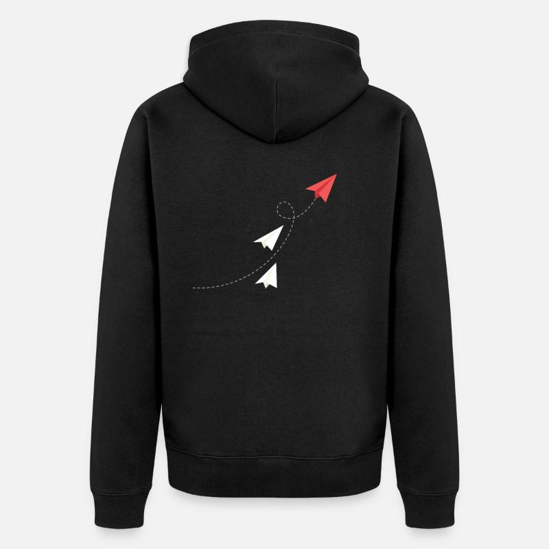 Les avions en papier - Veste à capuche bio Premium Unisexe - noir
