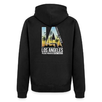 Los Angeles Palms - Veste à capuche bio Premium Unisexe - noir - Dos - Nico (187cm)