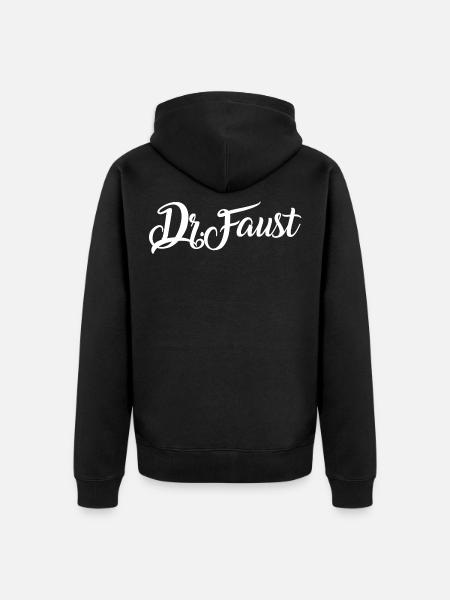 Dr. Faust typography - Unisex Premium Organic Zip Hoodie - black