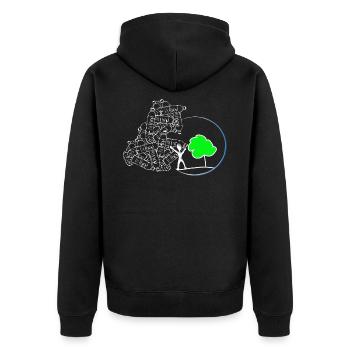Protection de l'environnement Conservation de la nature - Veste à capuche bio Premium Unisexe - noir - Dos - Nico (187cm)