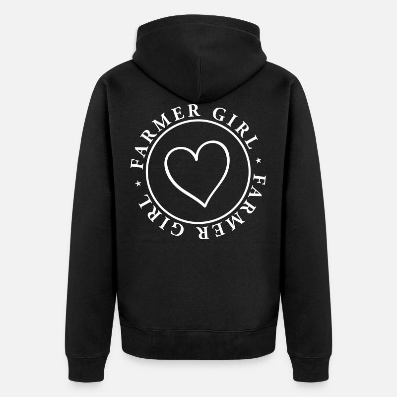 Fille de ferme - Veste à capuche bio Premium Unisexe - noir