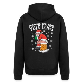 Santa Clause Santa Claus Christmas Funny - Unisex Premium Organic Zip Hoodie - black - Back - Nico (187cm)