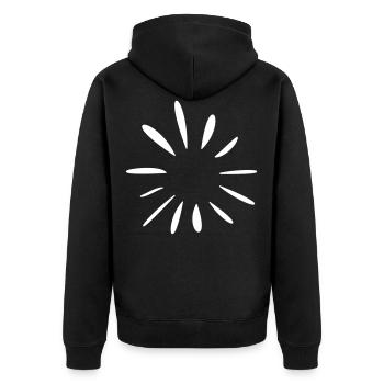 Explosion Lines Rays Splashes of Color Decoration - Unisex Premium Organic Zip Hoodie - black - Back - Nico (187cm)