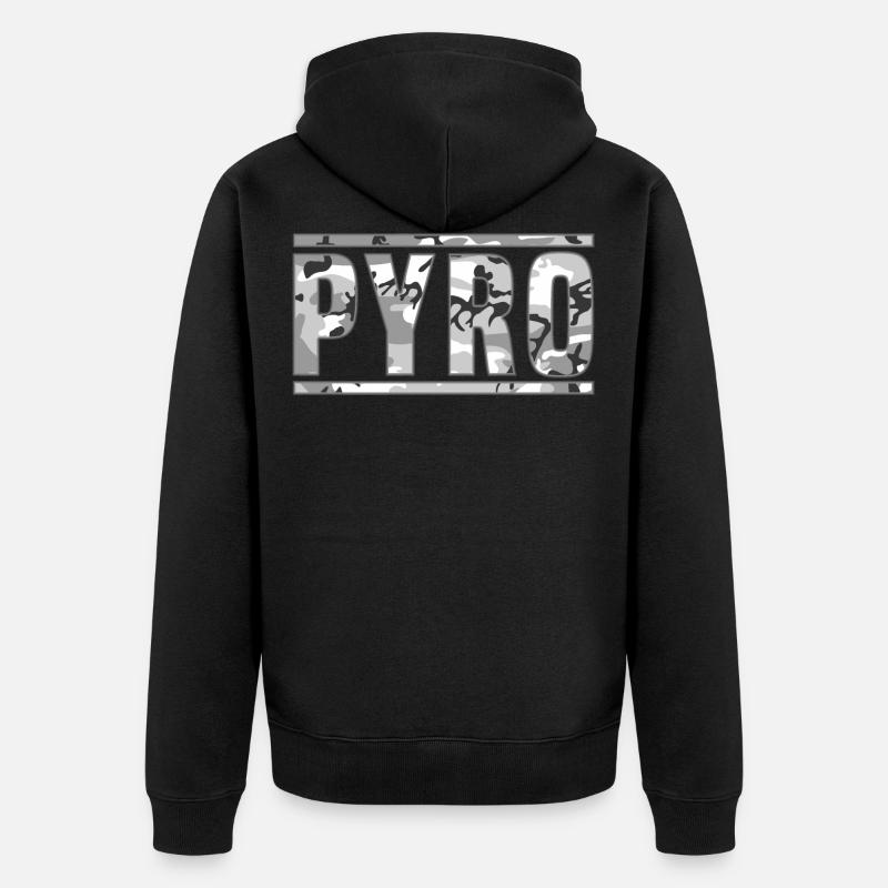 vuurwerk shirt pyro camo - Veste à capuche bio Premium Unisexe - noir