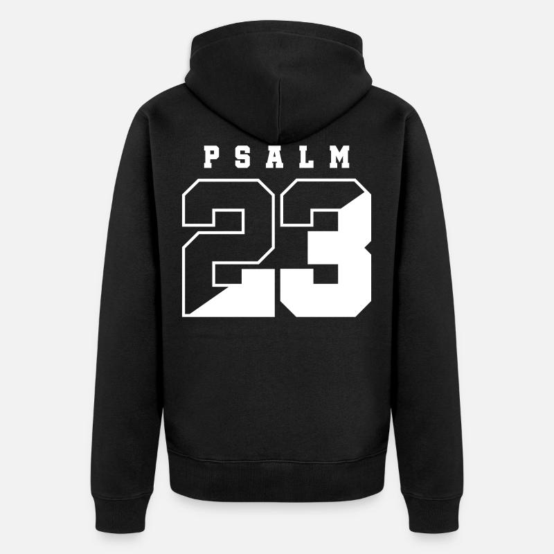 Bible Pslam 23 - Veste à capuche bio Premium Unisexe - noir