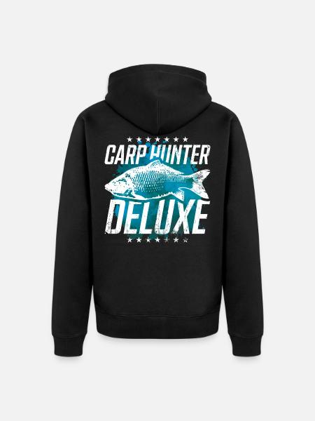 Carp Fishing Fishermen - Unisex Premium Organic Zip Hoodie - black