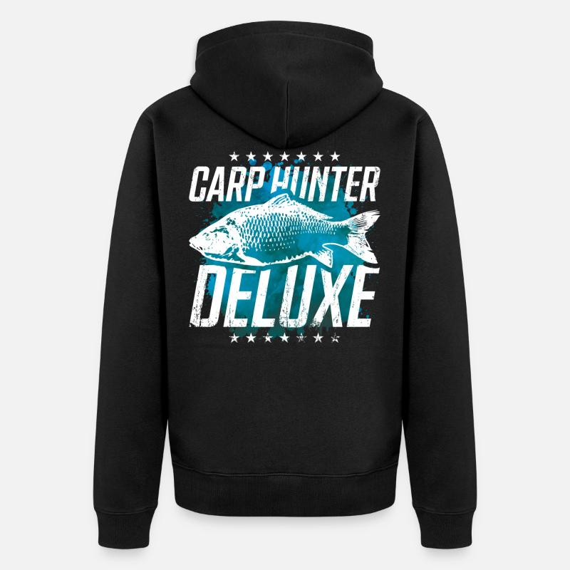 Carpes Pêche pêche - Veste à capuche bio Premium Unisexe - noir