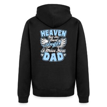 RIP Dad Heaven a obtenu son meilleur cadeau d'ange - Veste à capuche bio Premium Unisexe - noir - Dos - Nico (187cm)