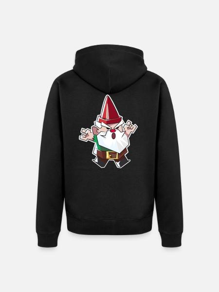 gartenzwerg party - Unisex Premium Bio Zip Hoodie - Schwarz