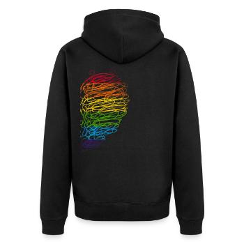 Pride Couple Parade LGBT Love Homo Gay Bi Lesbian - Unisex Premium Organic Zip Hoodie - black - Back - Nico (187cm)